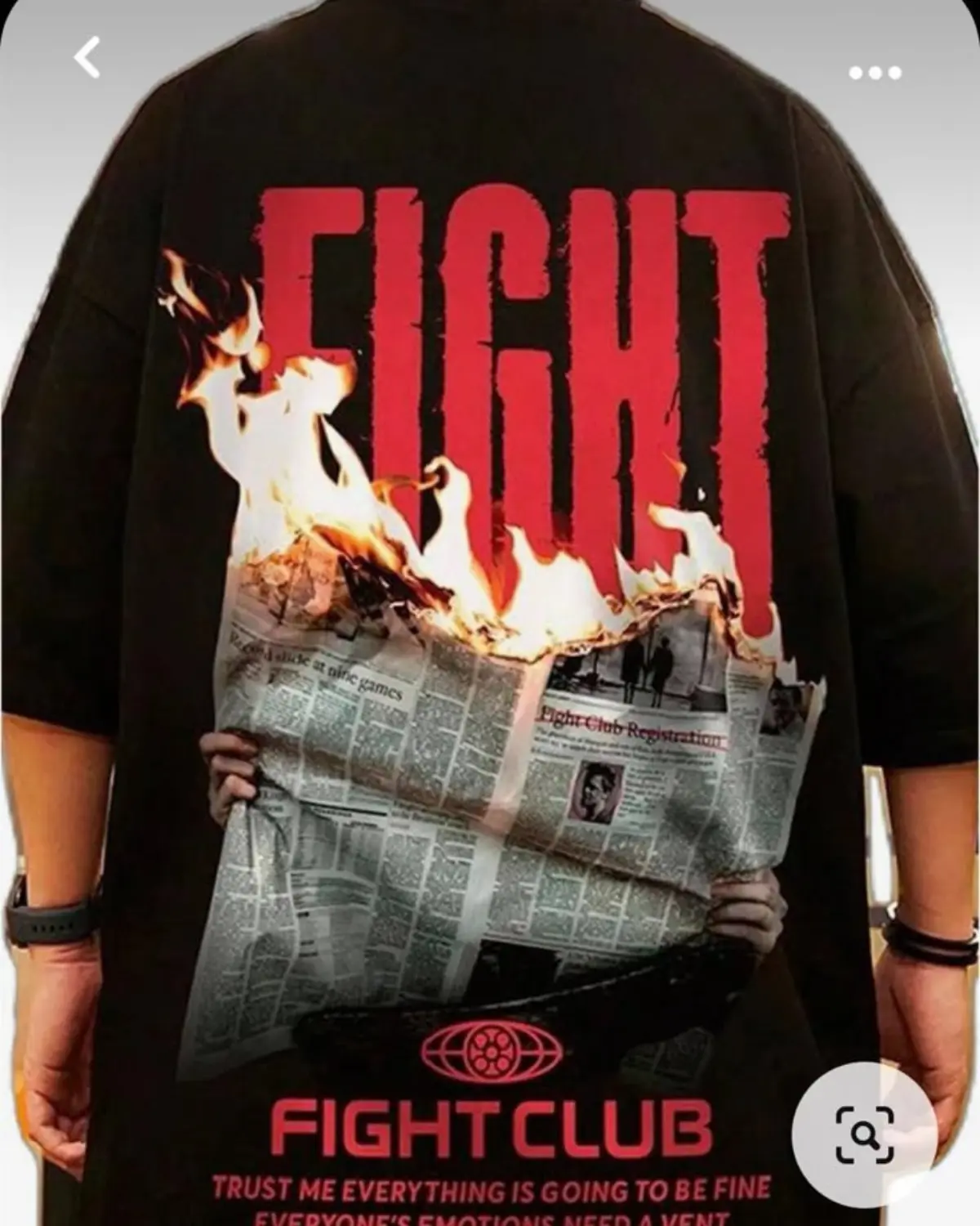 Fear Oversized Graphic Tee - Image 3