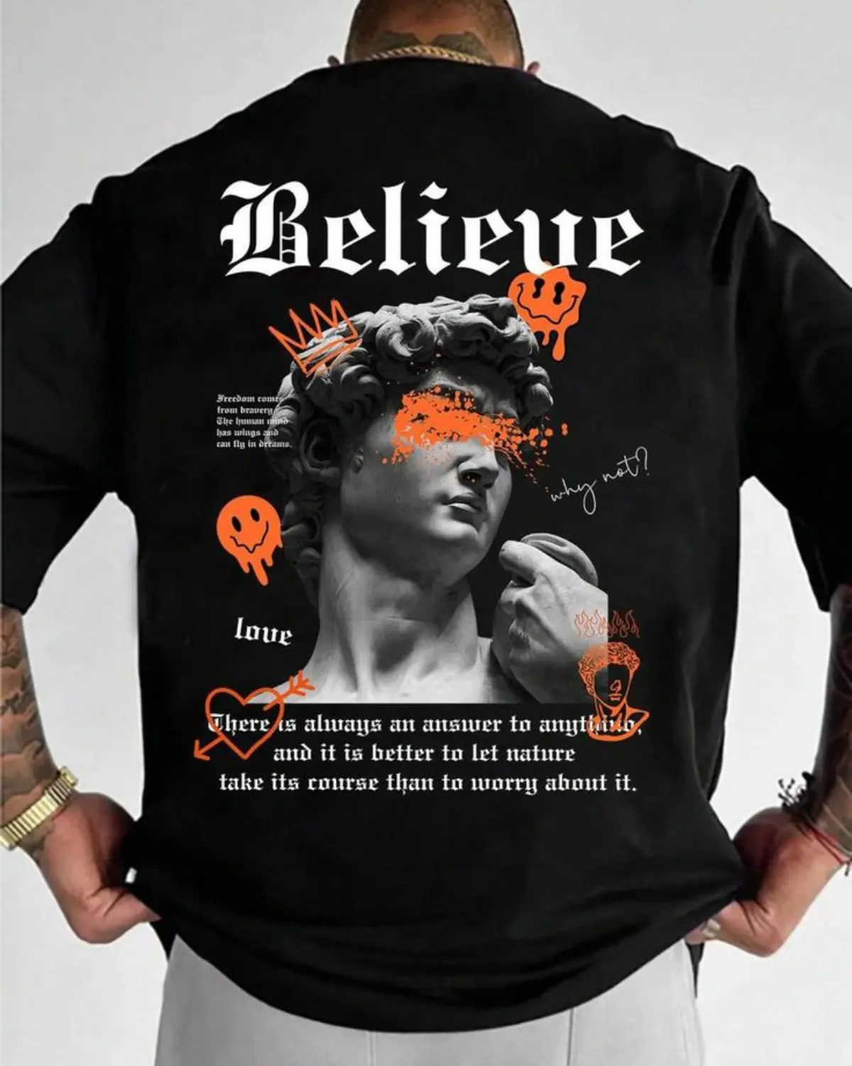 Fear Oversized Graphic Tee - Image 2