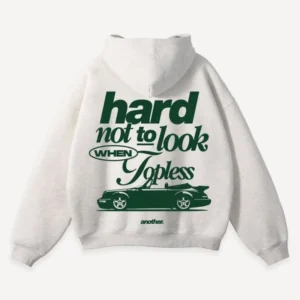 Topless Drive Retro Car Hoodie – Ash Grey